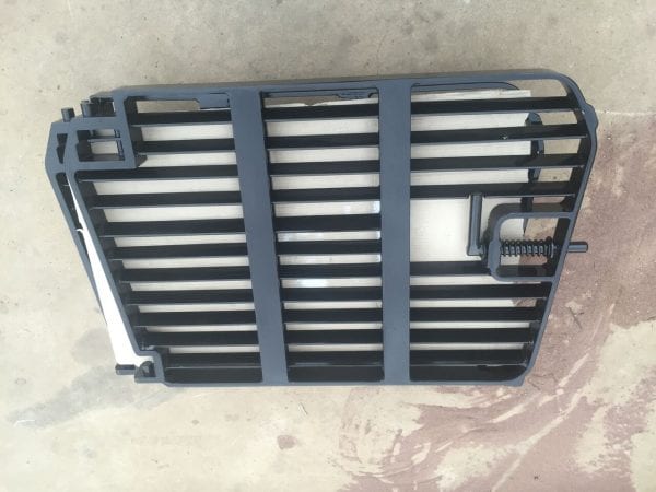 Rear grill for CAT R1300 underground loader to protect radiator
