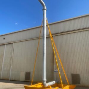 8.5m tall Standpipe assembled on base at workshop prior to shipping to customer