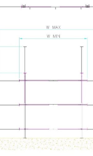 Drawing of straight wall kits showing dimensions to specify when ordering